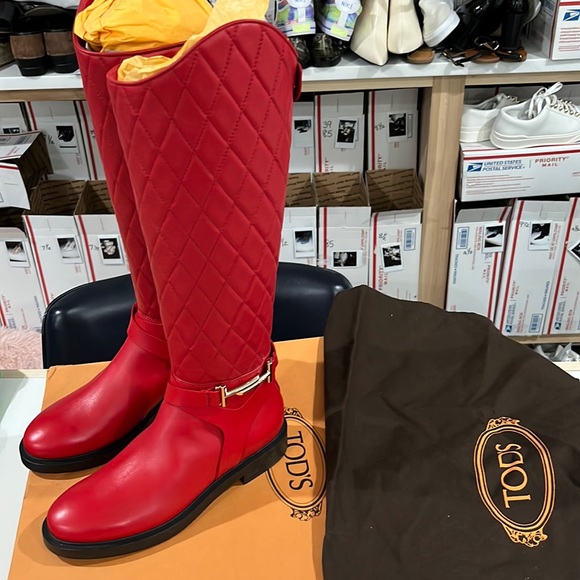 Tod's Gomma ZP Stivale Doppia Boot - Picture 3 of 7